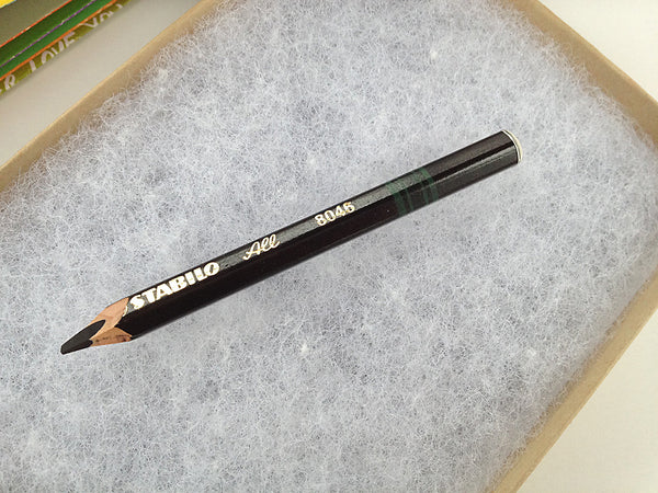 Used Pencil and Crazy Monster's Erasers are Real (Black Waxy Pencil)